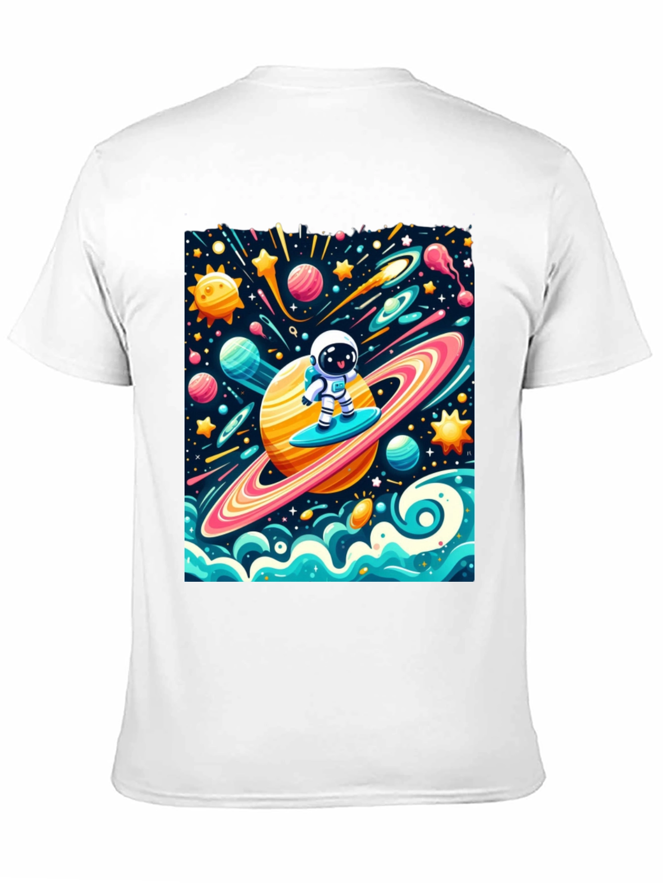 Astronaut Surfing Space T-Shirt