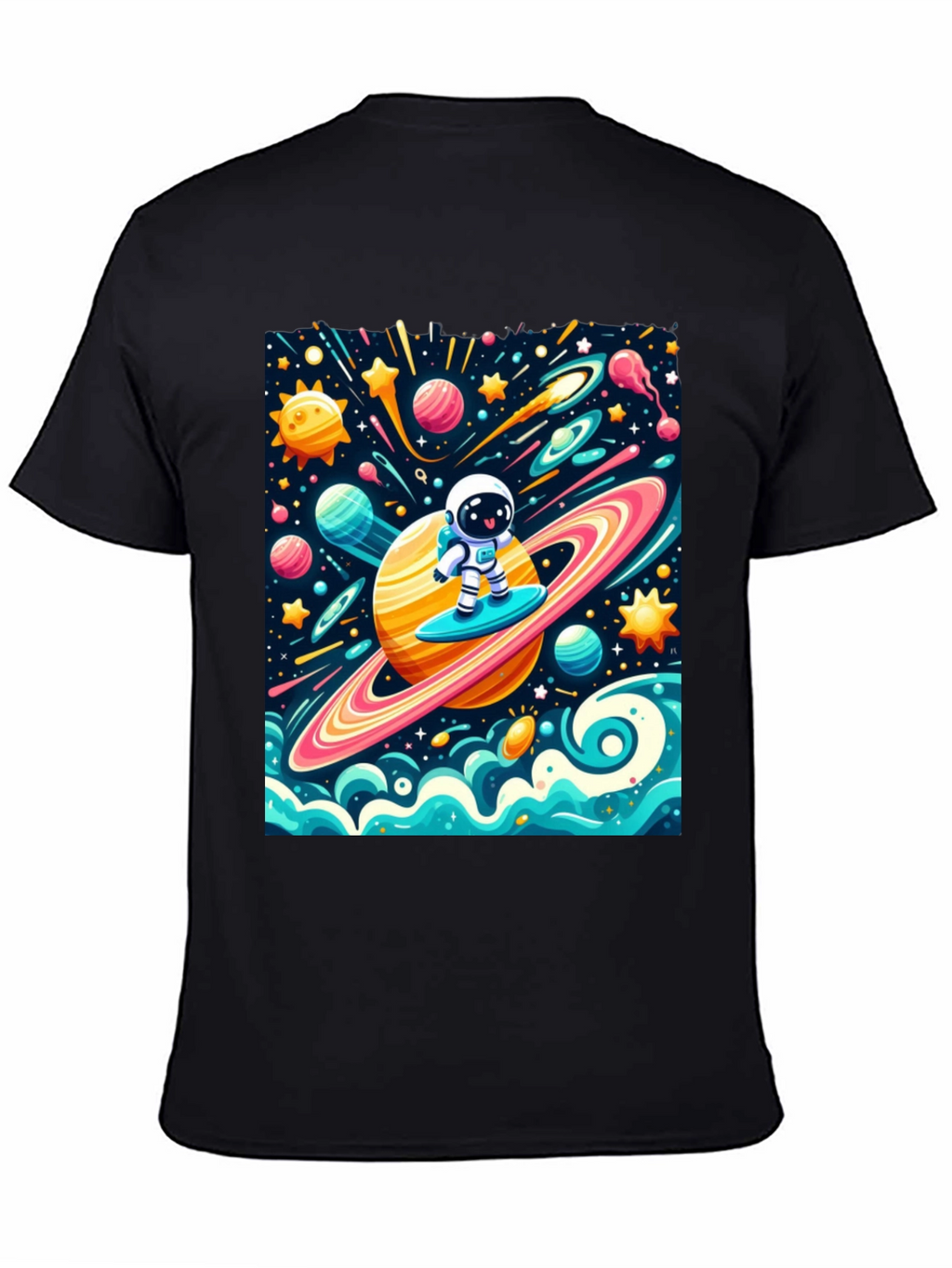 Astronaut Surfing Space T-Shirt