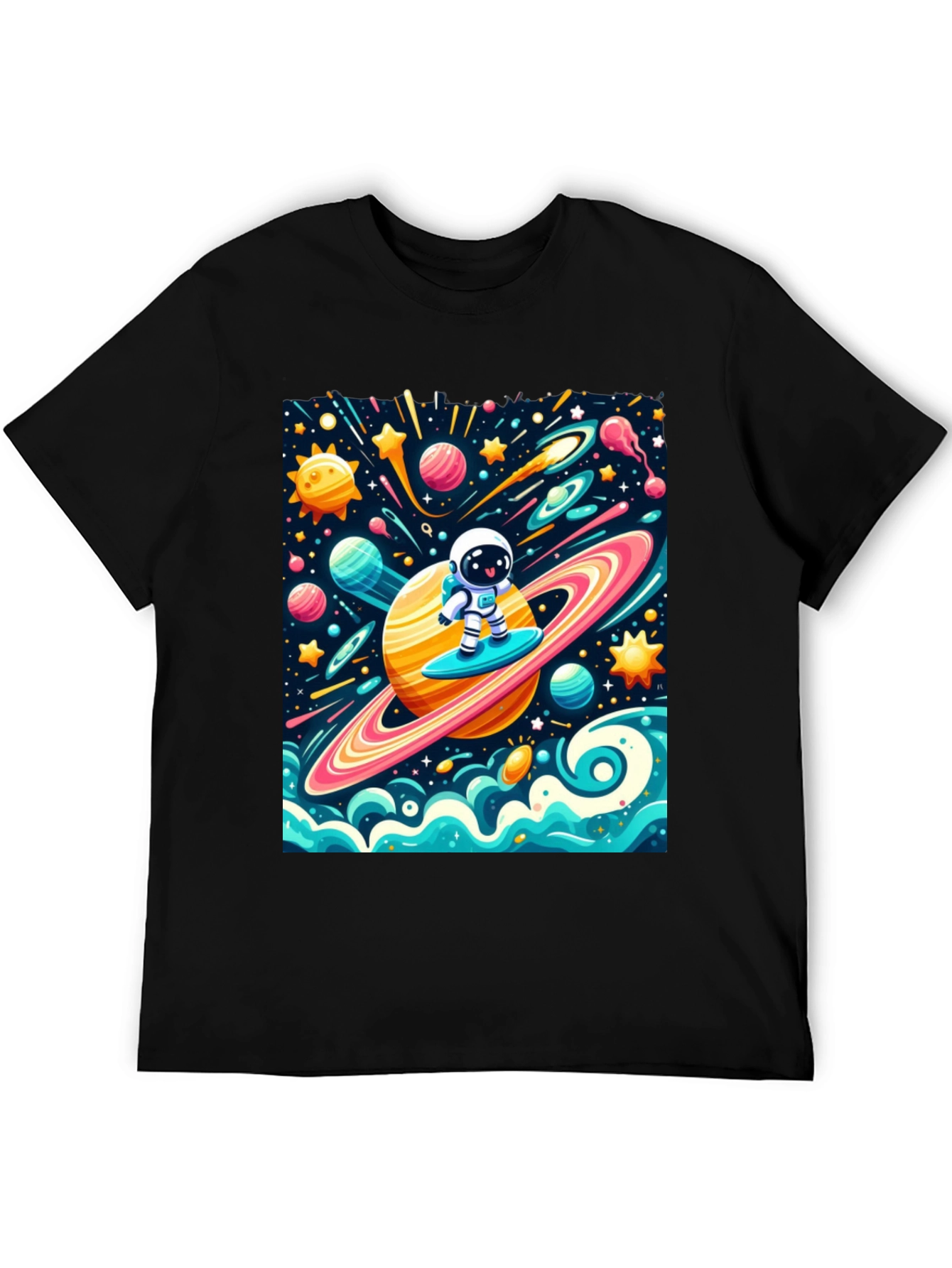 Astronaut Surfing Space T-Shirt