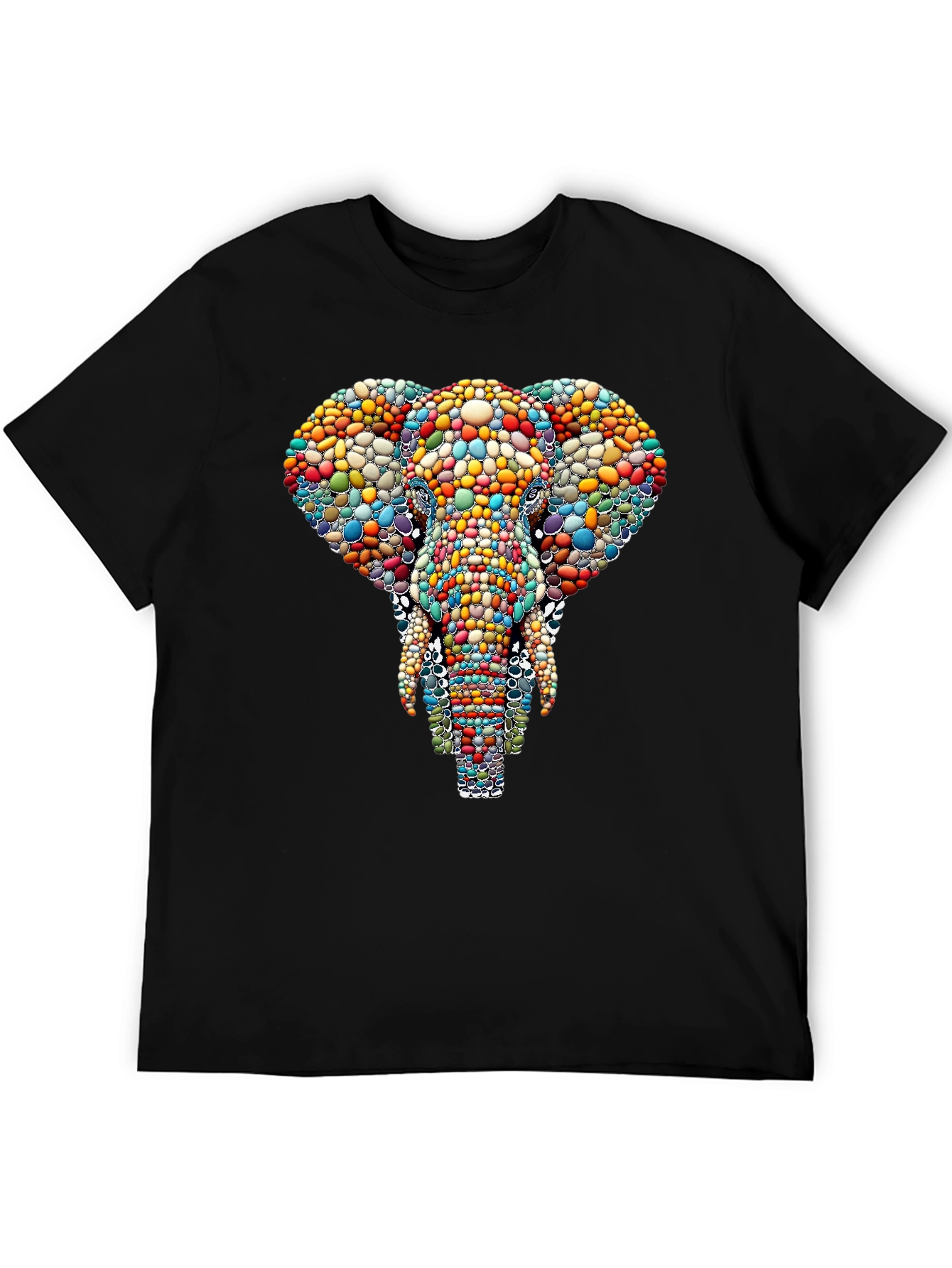 Colorful Elephant Graphic Tee - Artistic Design