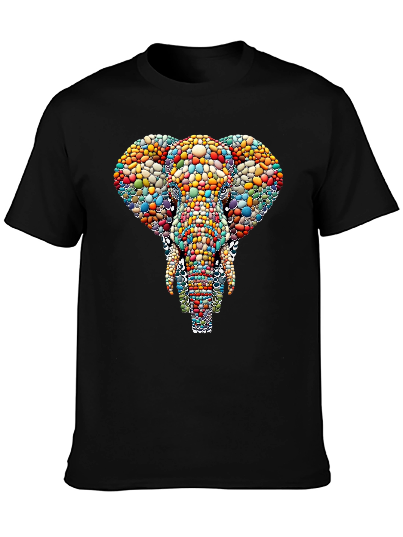 Colorful Elephant Graphic Tee - Artistic Design