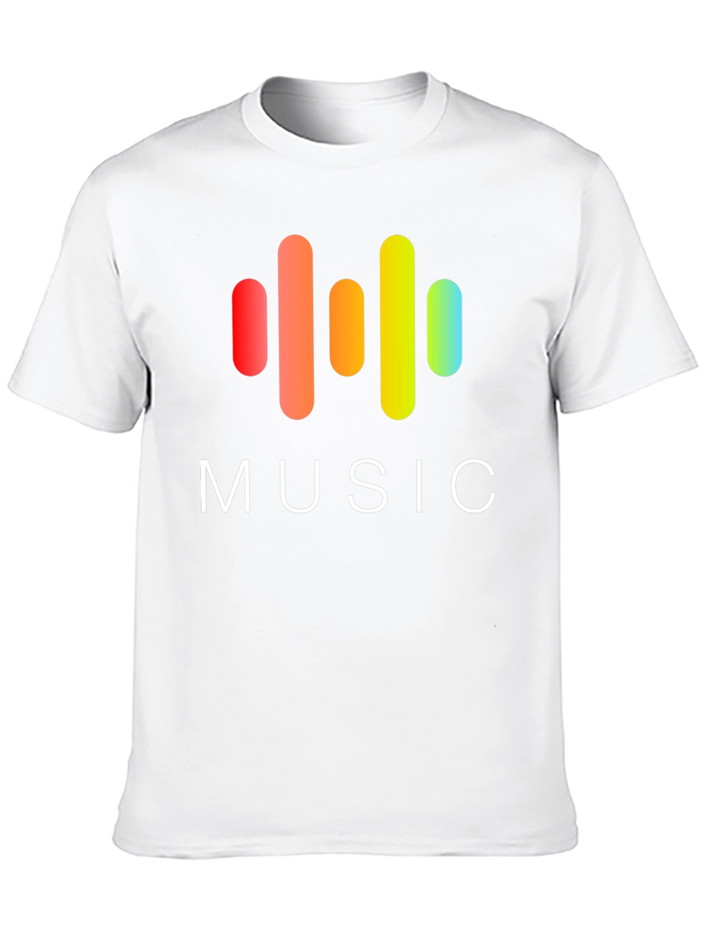Music Graphic Print Black T-Shirt
