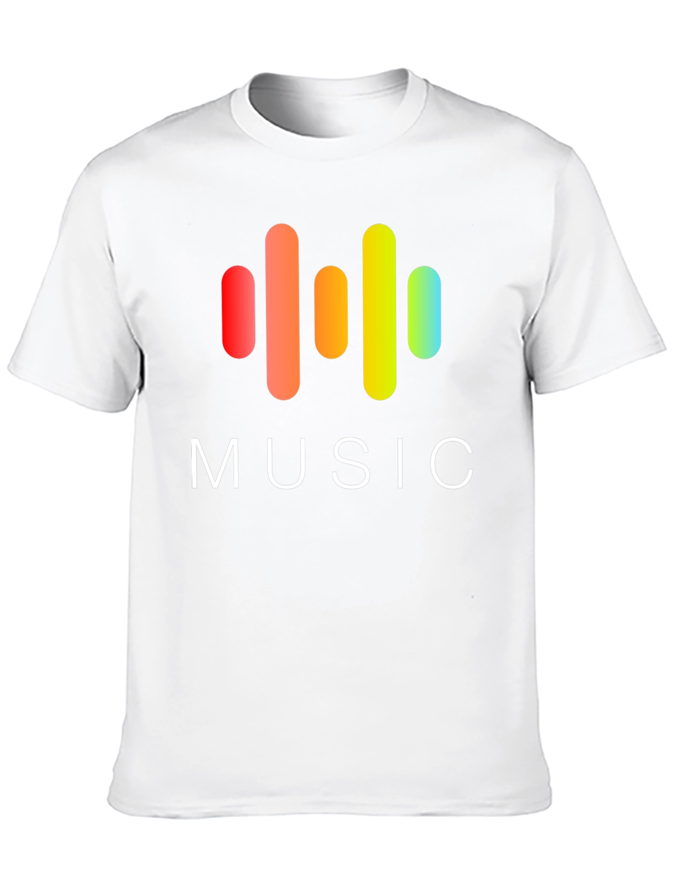 Music Graphic Print Black T-Shirt