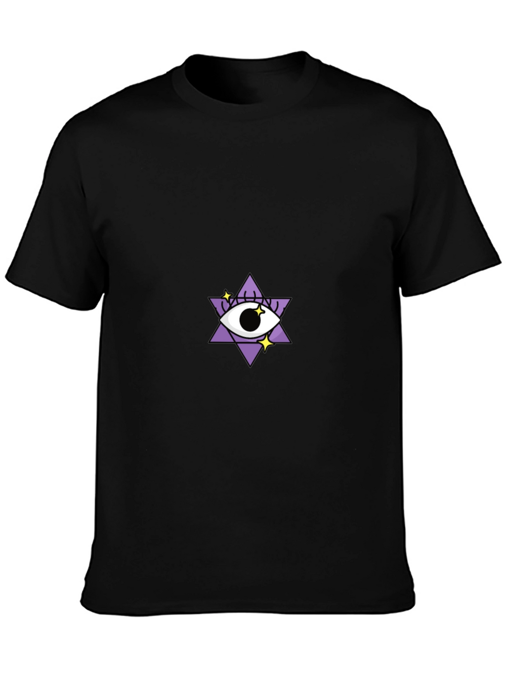 Eye Star Graphic Tee - Stylish Black T-Shirt