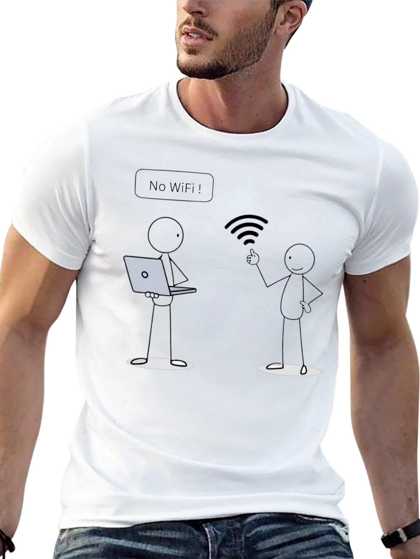 No Wifi Funny T-Shirt