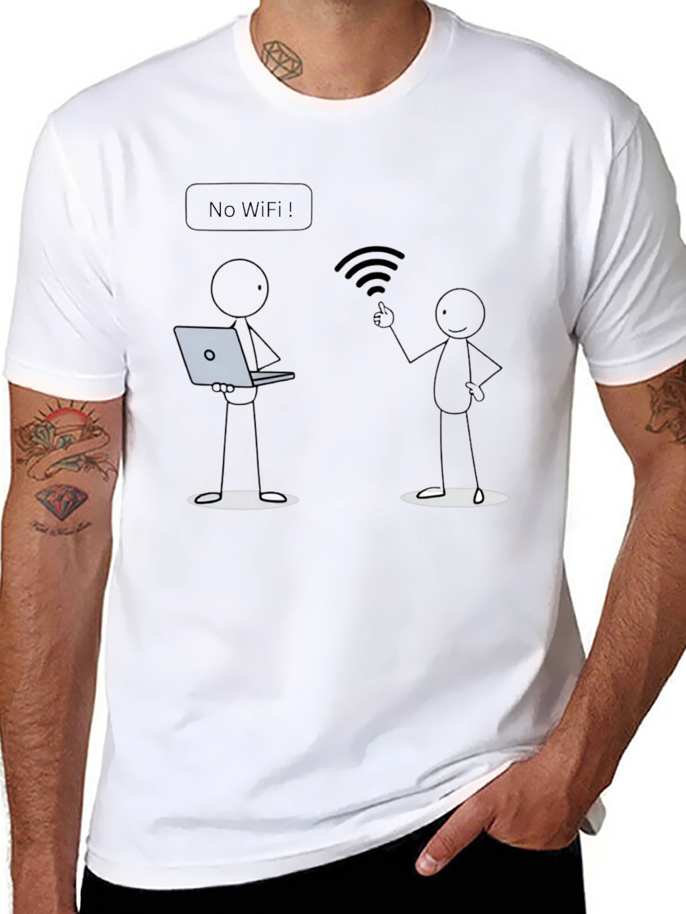 No Wifi Funny T-Shirt