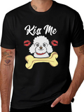 Kiss Me Dog Bone T-Shirt