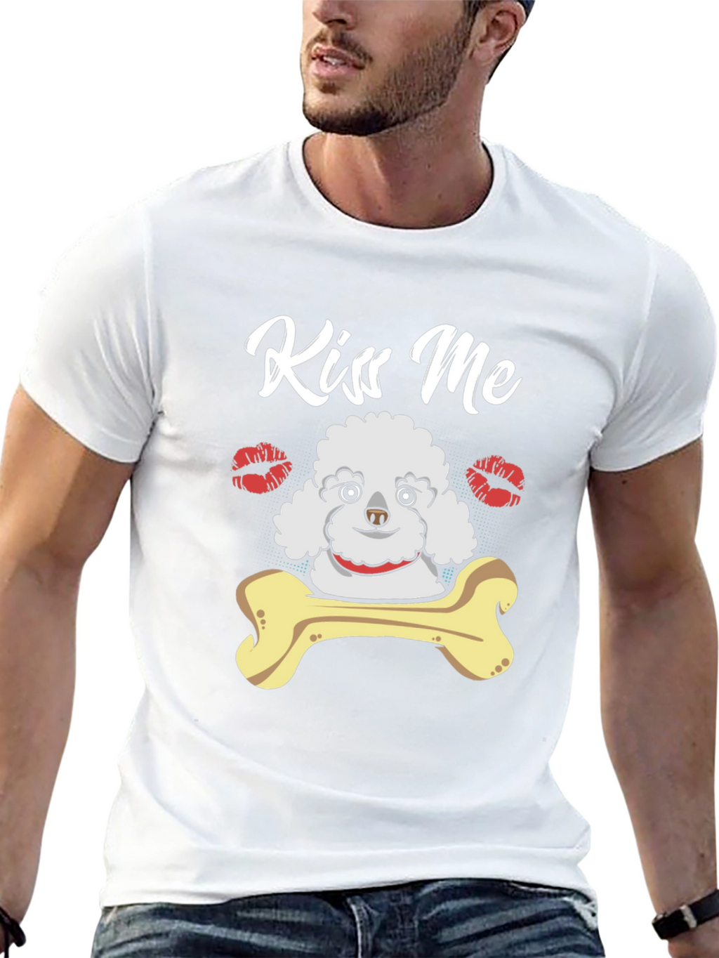 Kiss Me Dog Bone T-Shirt