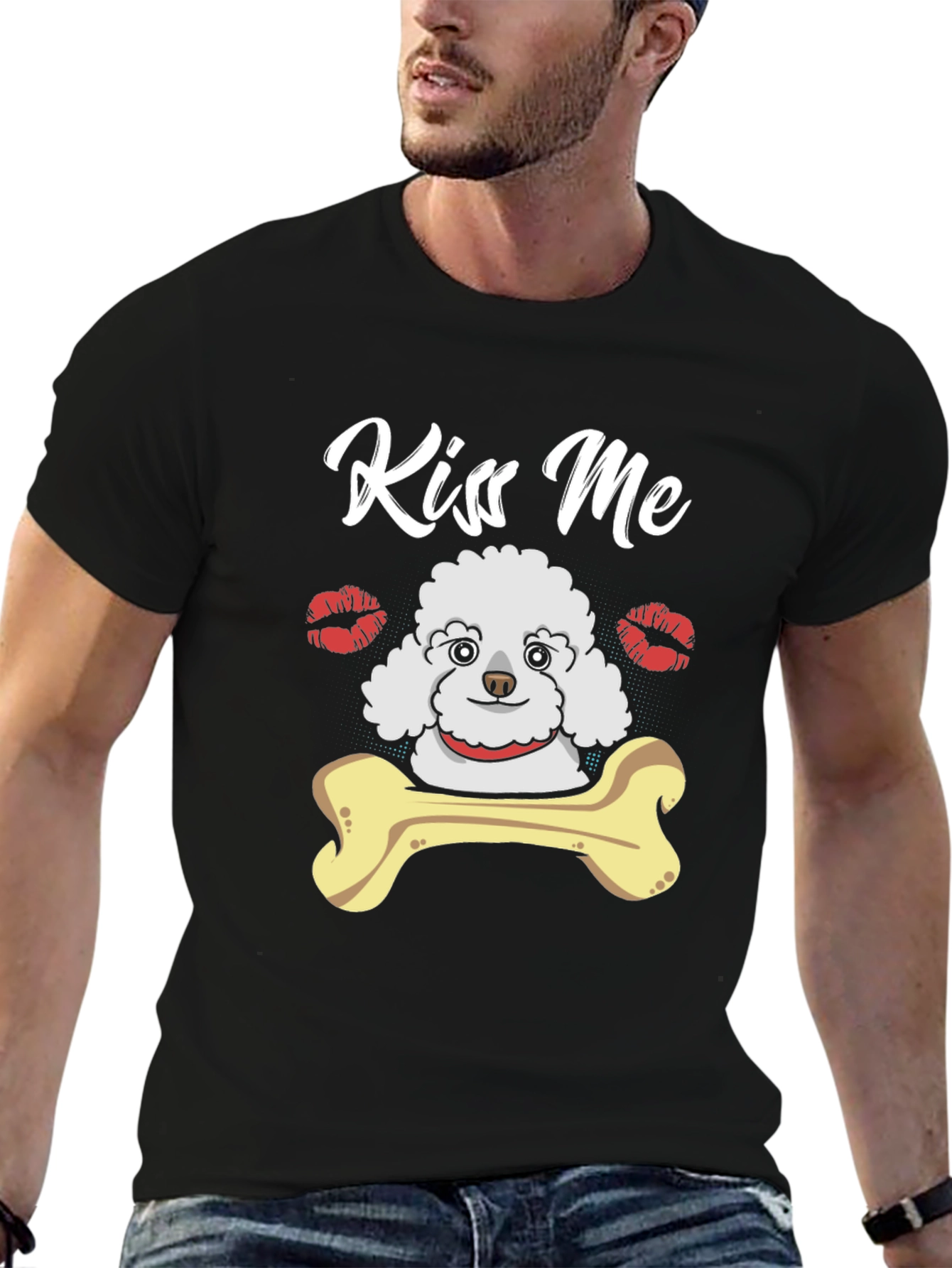 Kiss Me Dog Bone T-Shirt