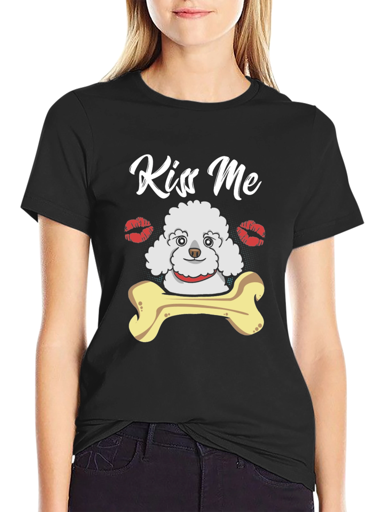 Kiss Me Dog Bone T-Shirt