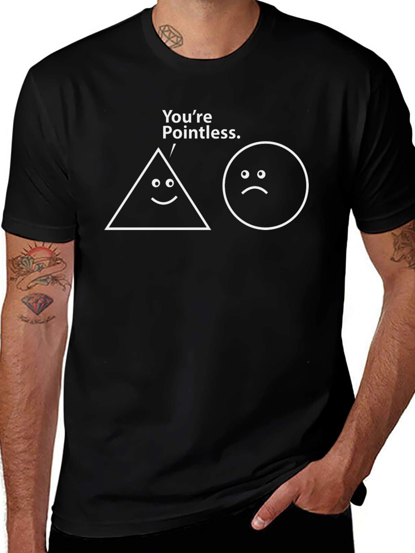 Funny Geometric Humor Graphic Tee