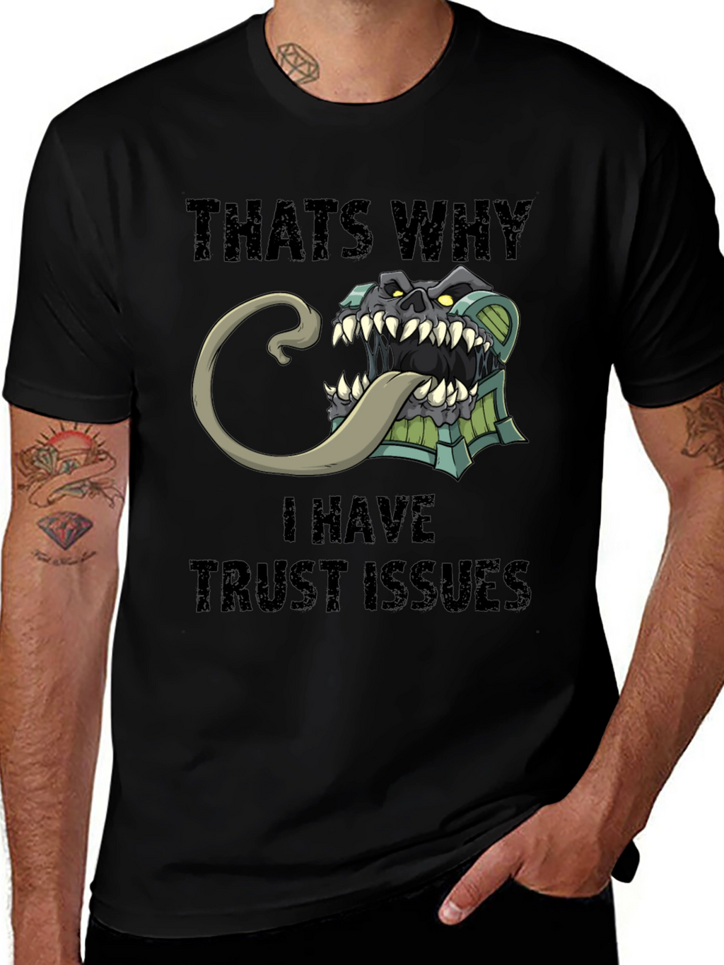 Trust Issues T-Shirt Funny Mimic Monster Tee