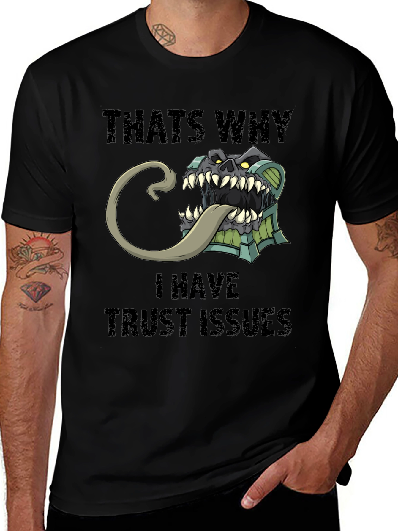 Trust Issues T-Shirt Funny Mimic Monster Tee