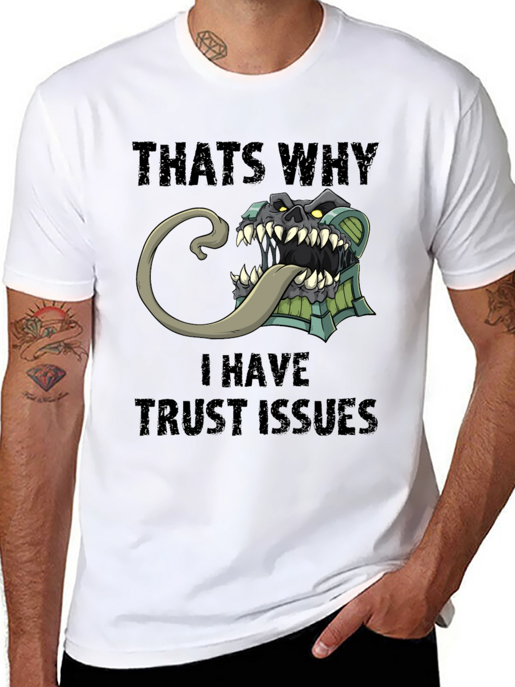 Trust Issues T-Shirt Funny Mimic Monster Tee