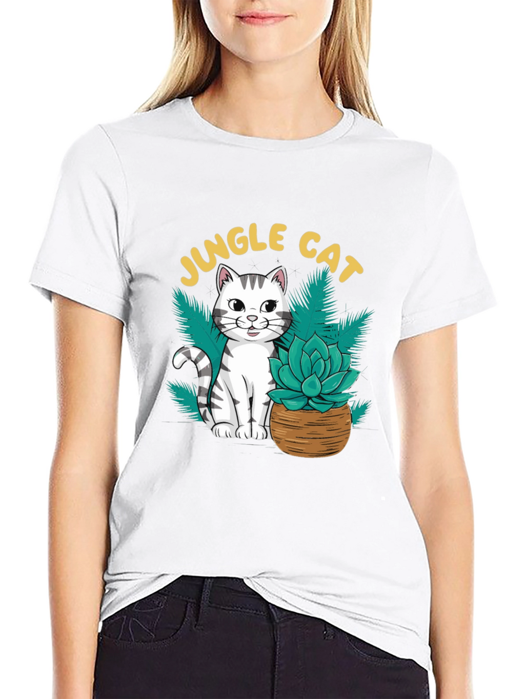 Jungle Cat Graphic T-Shirt - Cool Cat Lover Tee