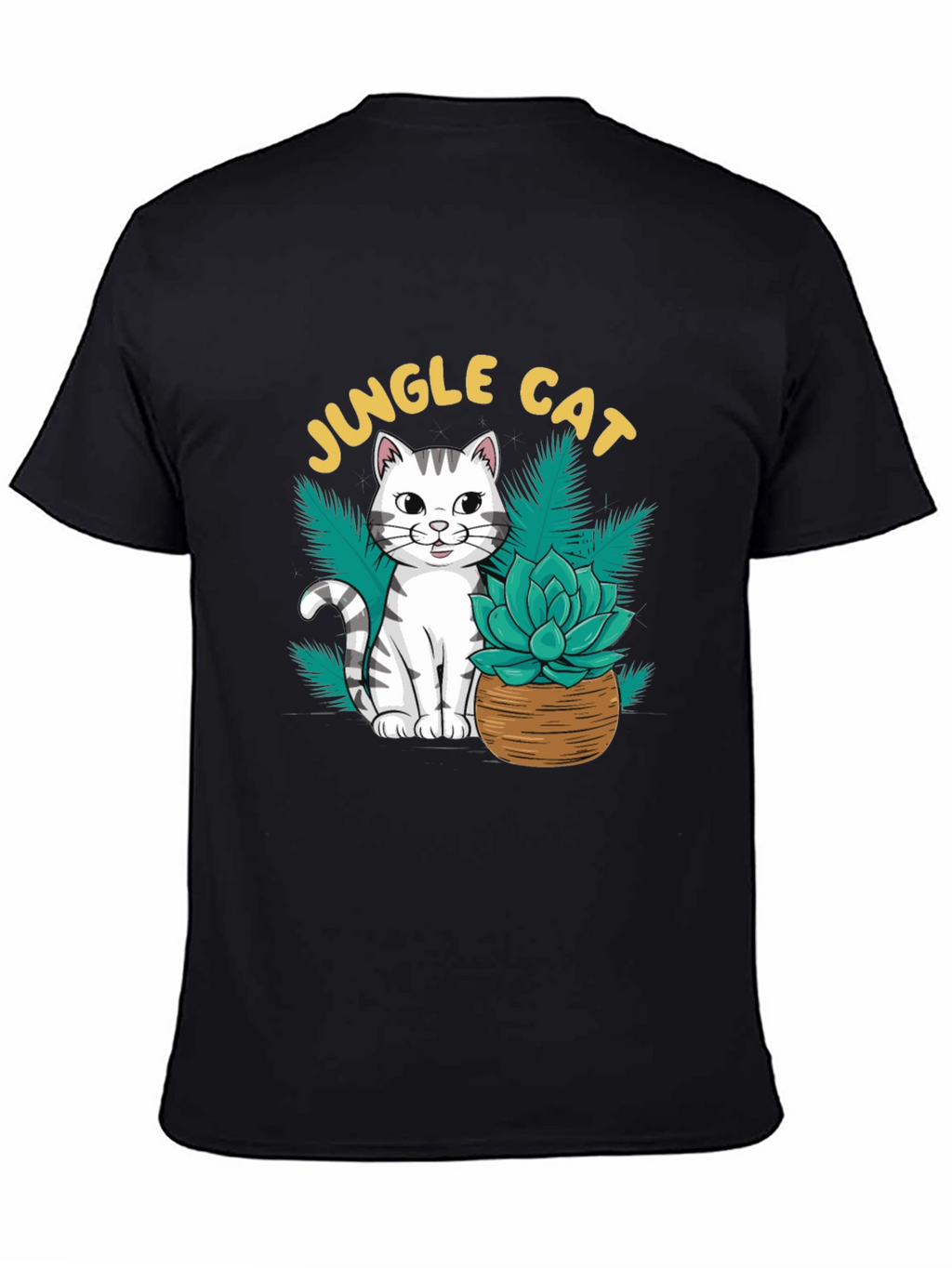 Jungle Cat Graphic T-Shirt - Cool Cat Lover Tee
