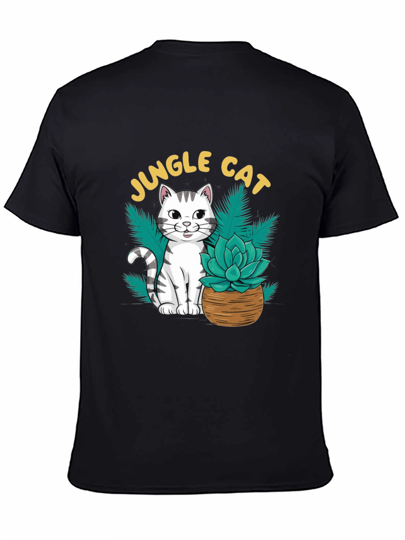 Jungle Cat Graphic T-Shirt - Cool Cat Lover Tee