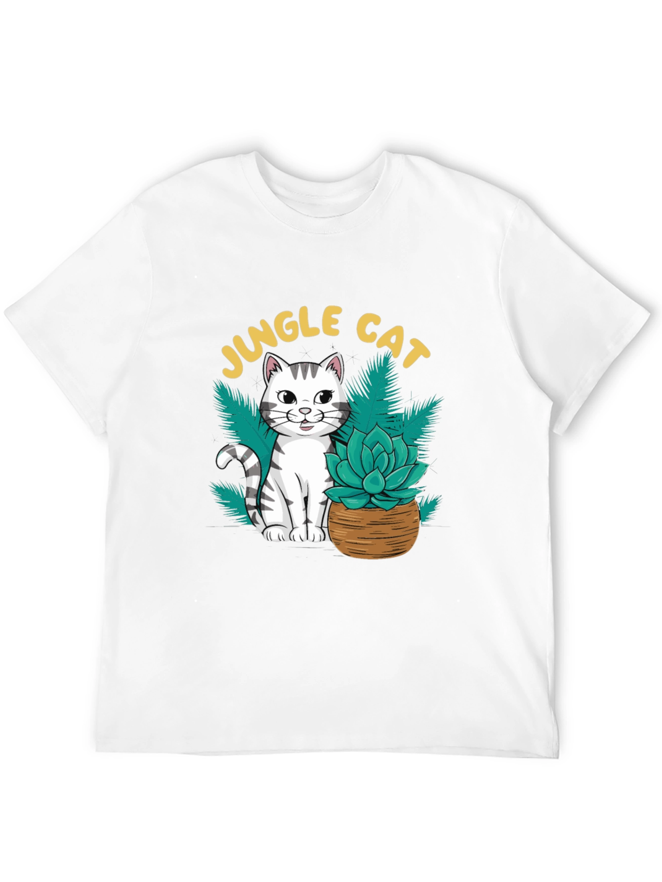 Jungle Cat Graphic T-Shirt - Cool Cat Lover Tee