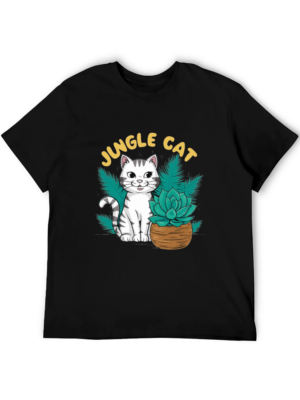 Jungle Cat Graphic T-Shirt - Cool Cat Lover Tee