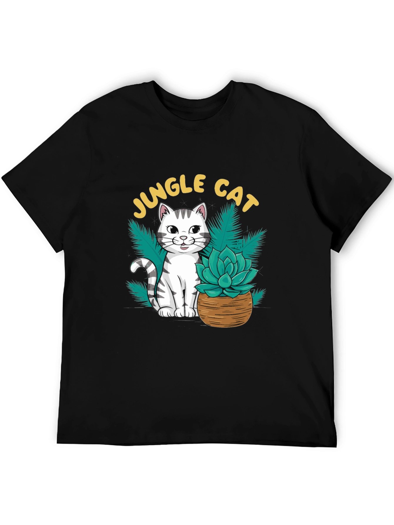 Jungle Cat Graphic T-Shirt - Cool Cat Lover Tee