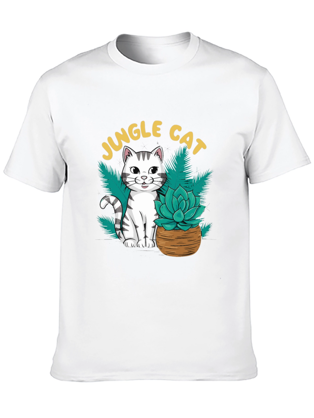 Jungle Cat Graphic T-Shirt - Cool Cat Lover Tee