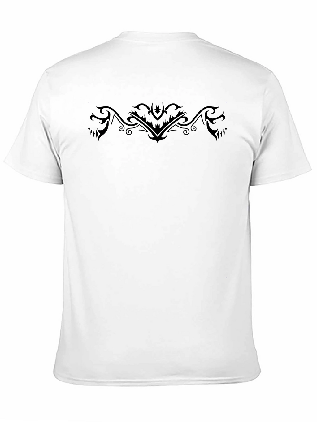 Mens Black Tee with Tribal Design