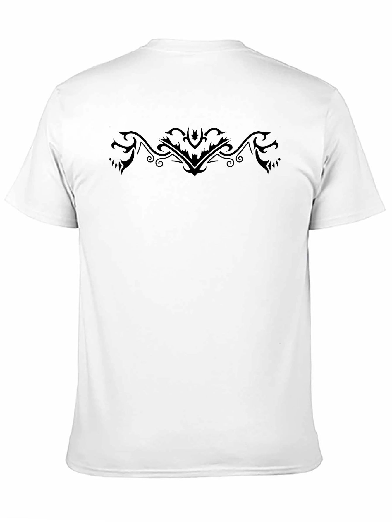 Mens Black Tee with Tribal Design
