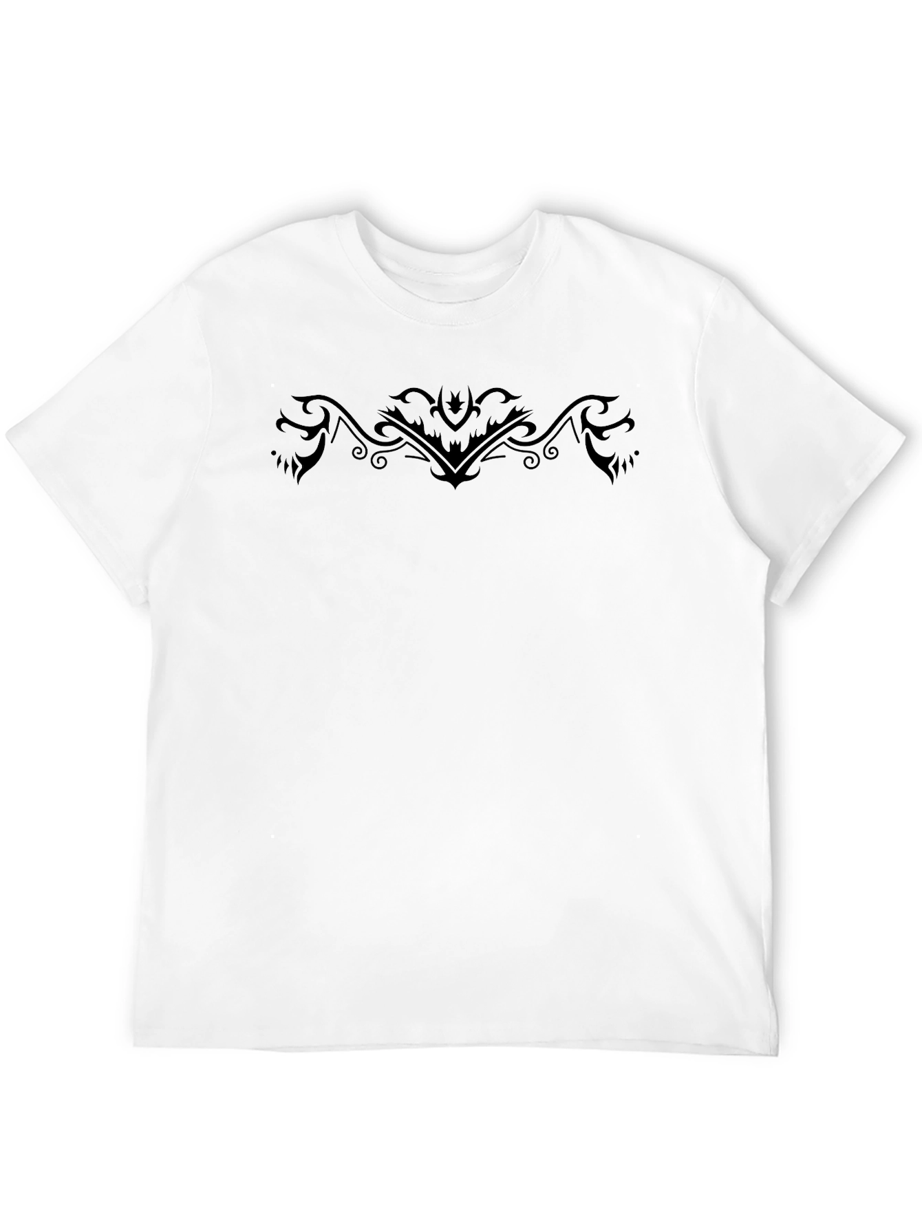 Mens Black Tee with Tribal Design