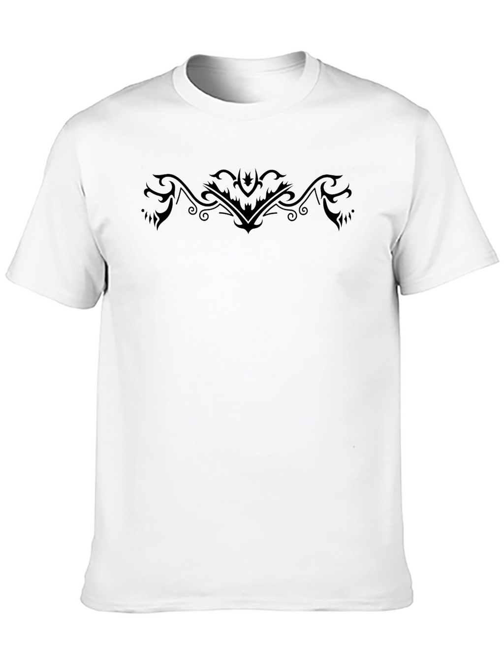 Mens Black Tee with Tribal Design