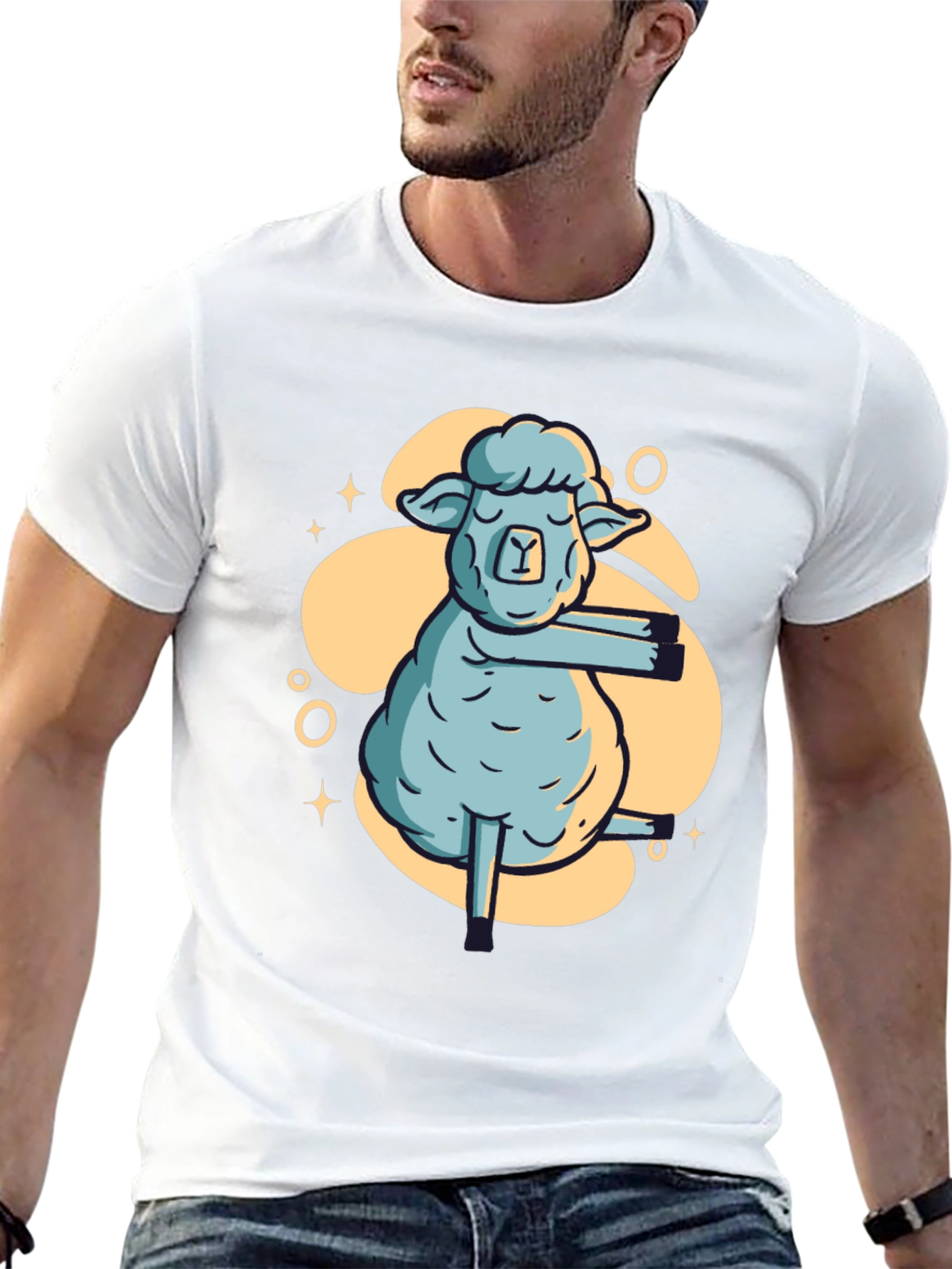 Yoga Sheep Graphic T-Shirt