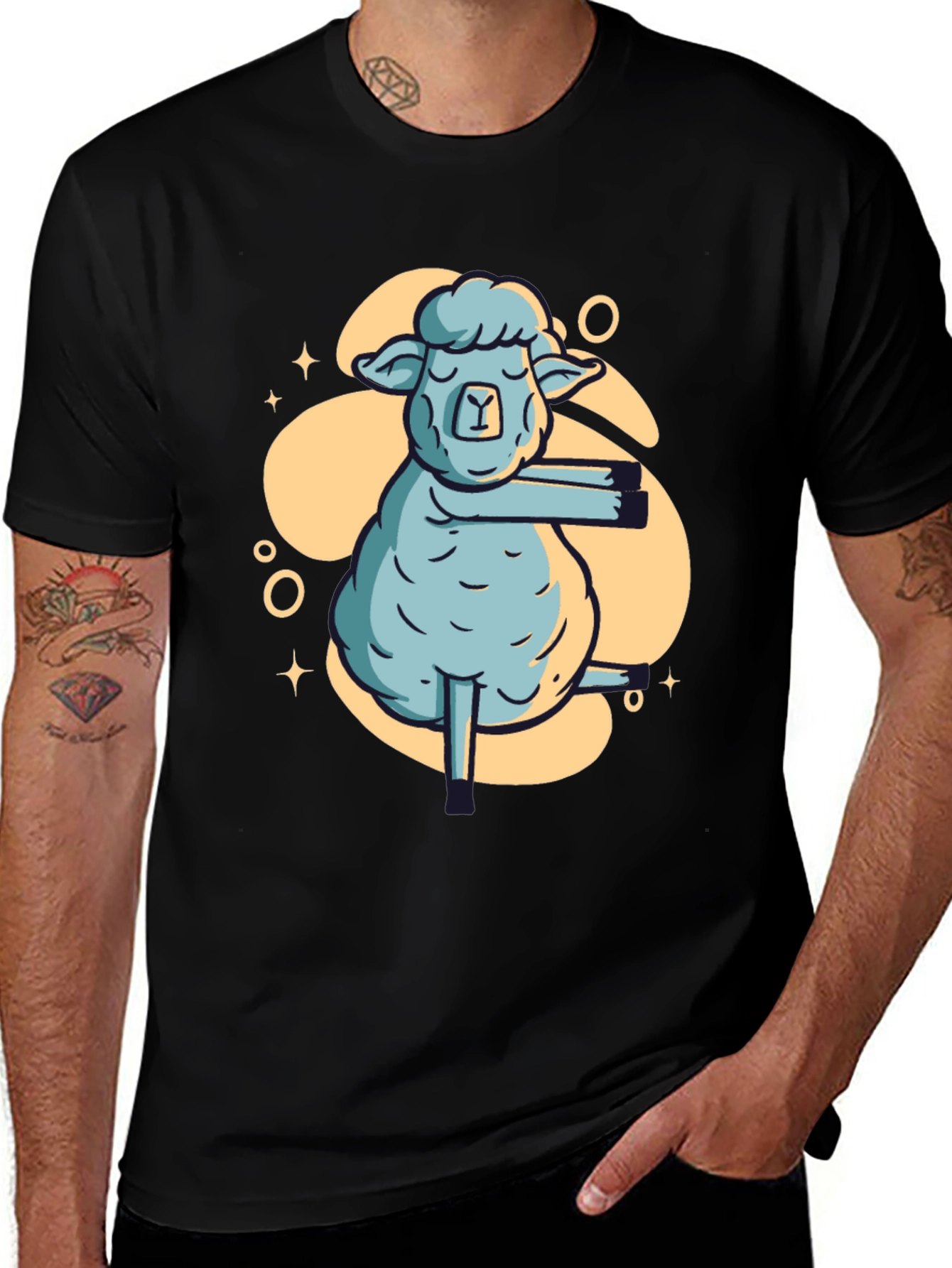 Yoga Sheep Graphic T-Shirt