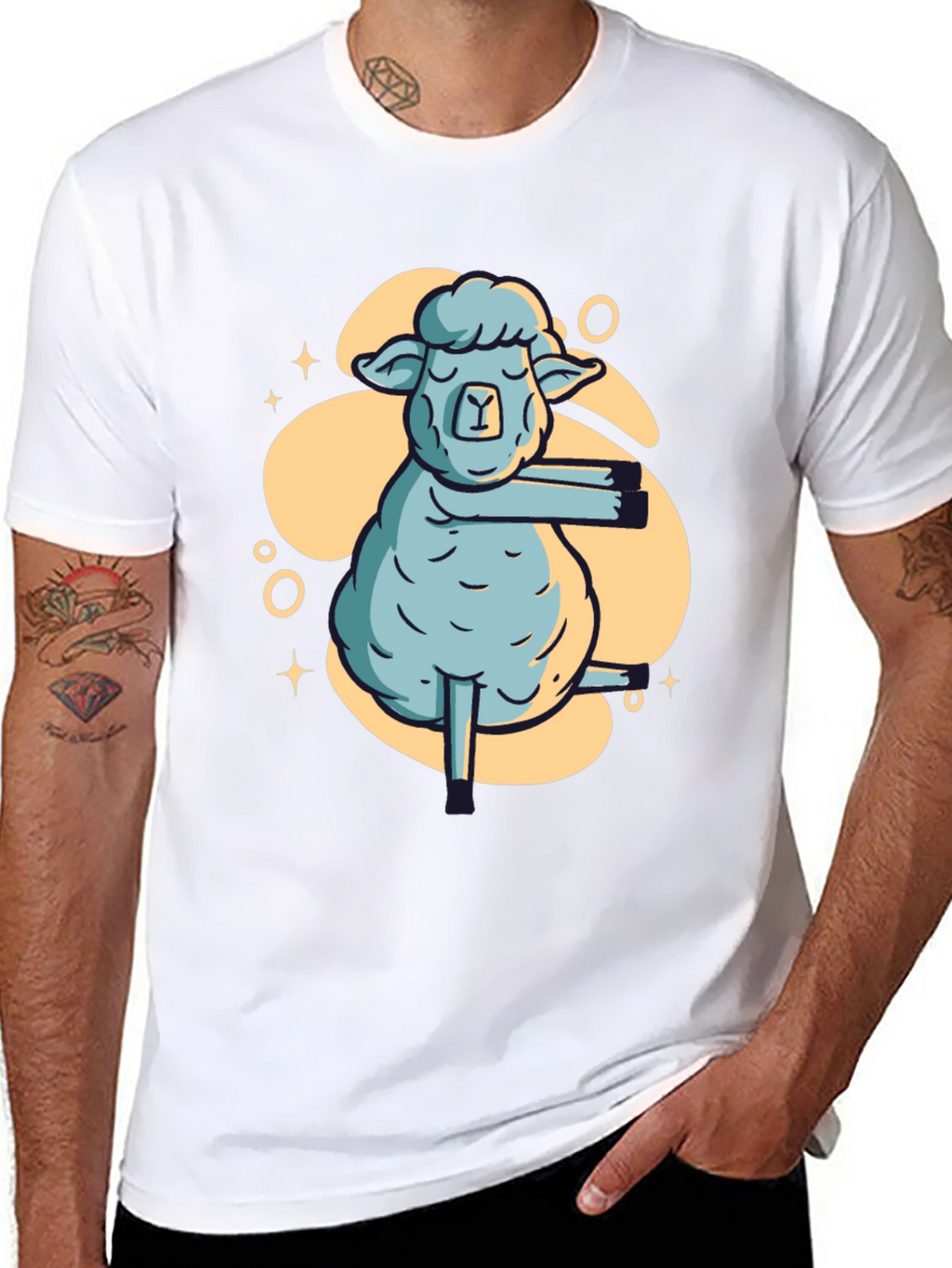 Yoga Sheep Graphic T-Shirt