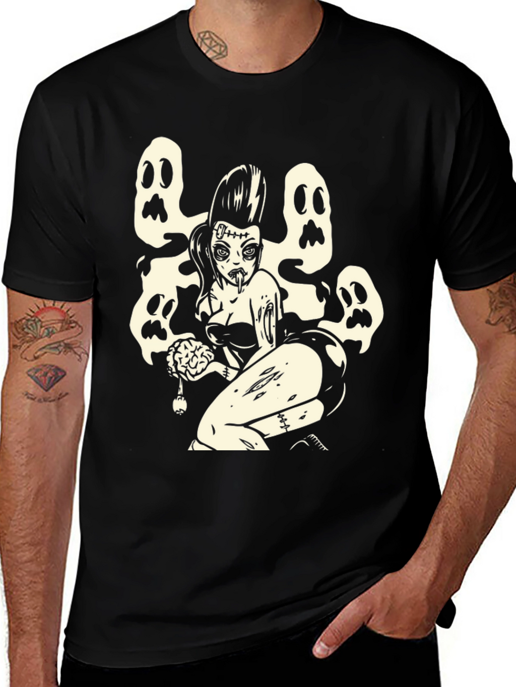 Zombie Pin-Up T-Shirt - Spooky Style
