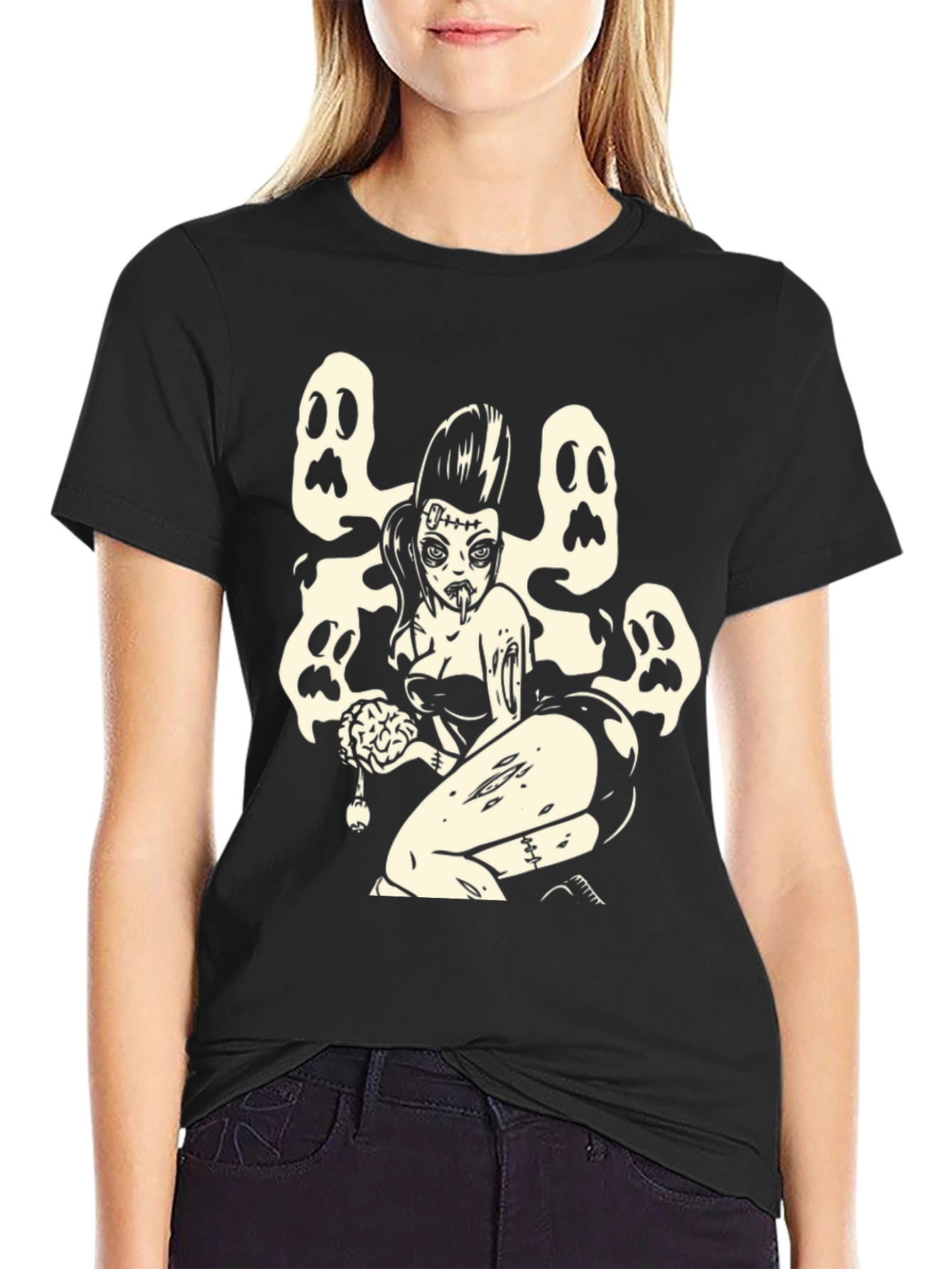 Zombie Pin-Up T-Shirt - Spooky Style