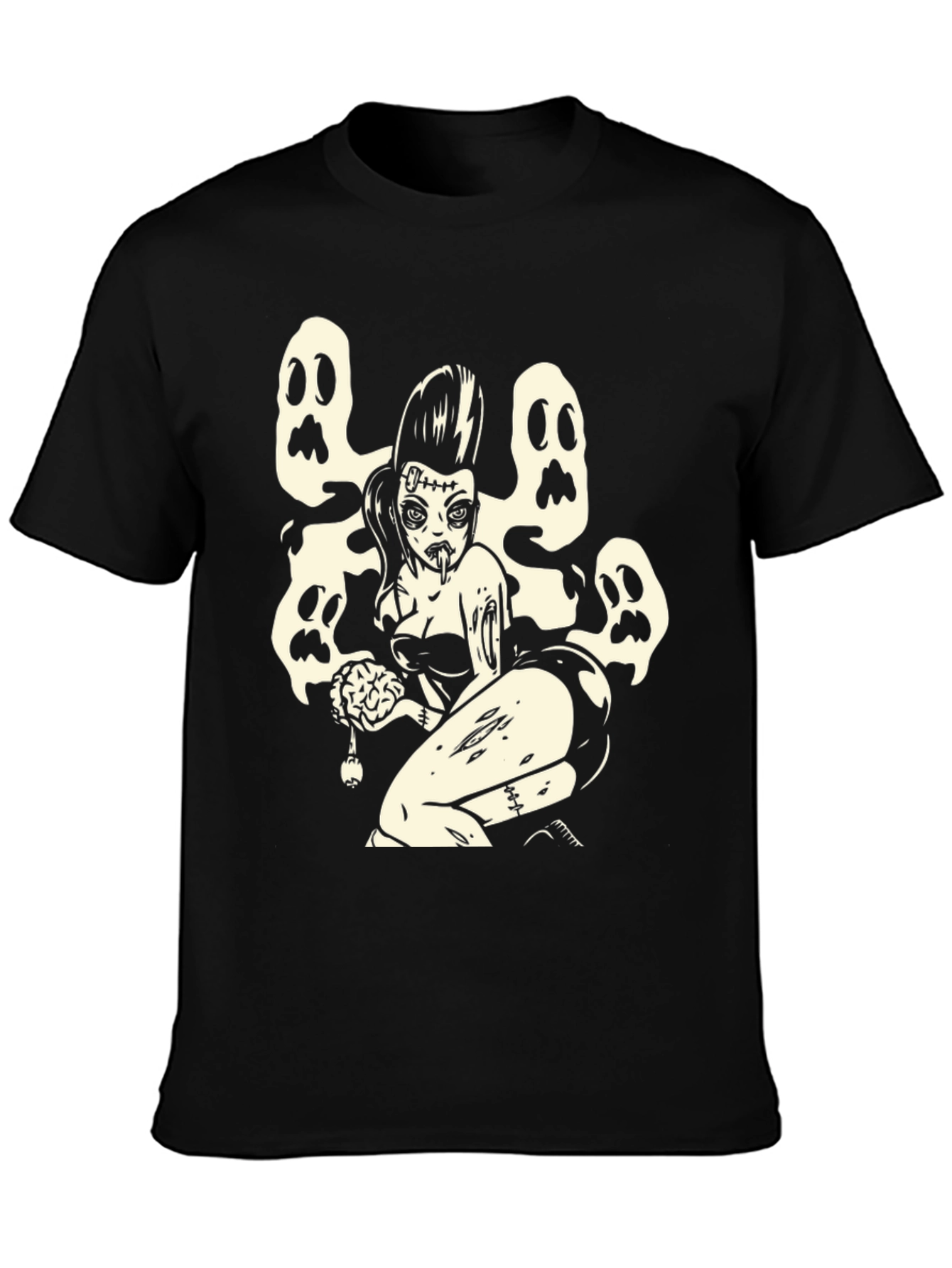 Zombie Pin-Up T-Shirt - Spooky Style