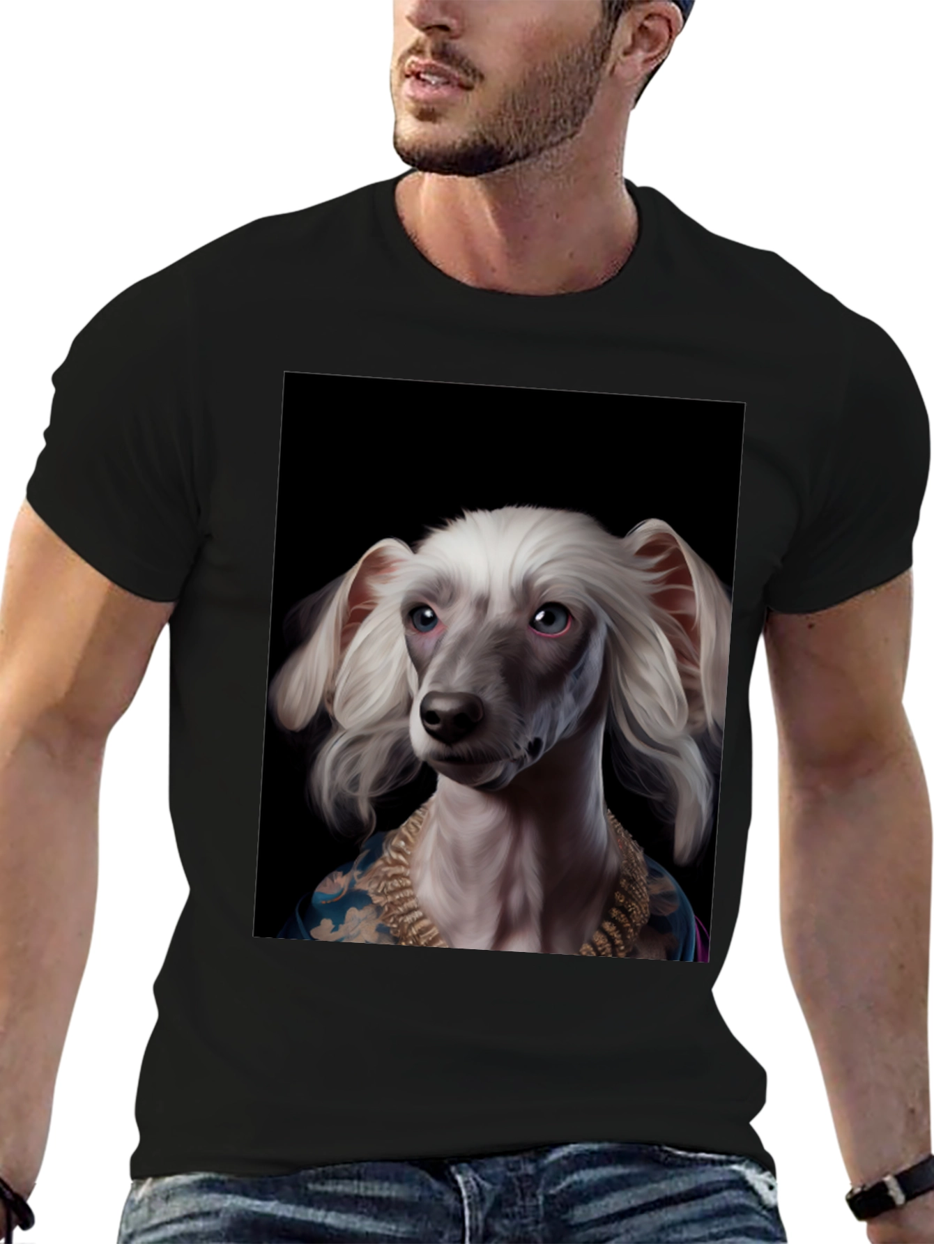 Dog Portrait Graphic Tee - Artistic Pet Lovers Shirt