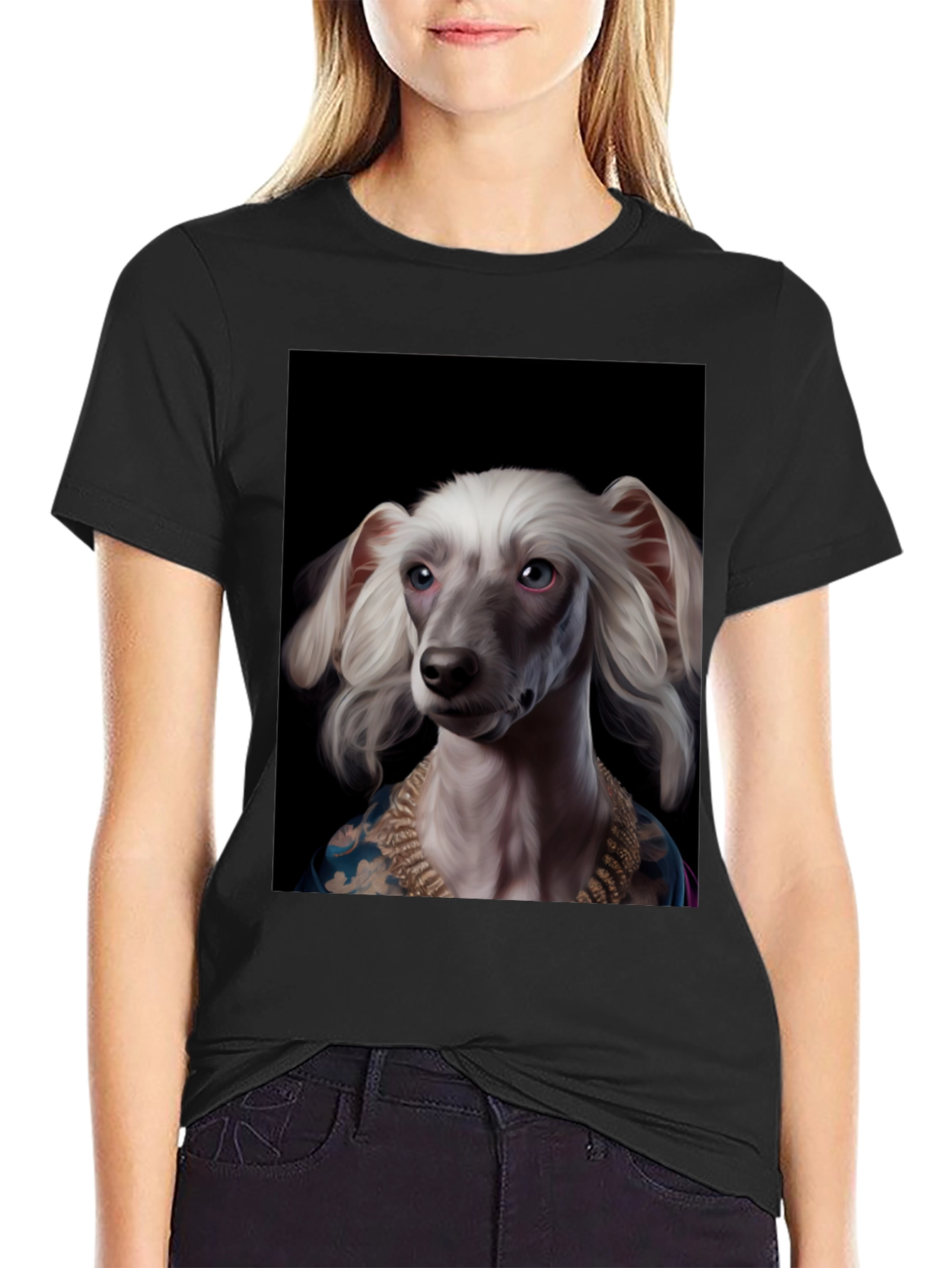 Dog Portrait Graphic Tee - Artistic Pet Lovers Shirt