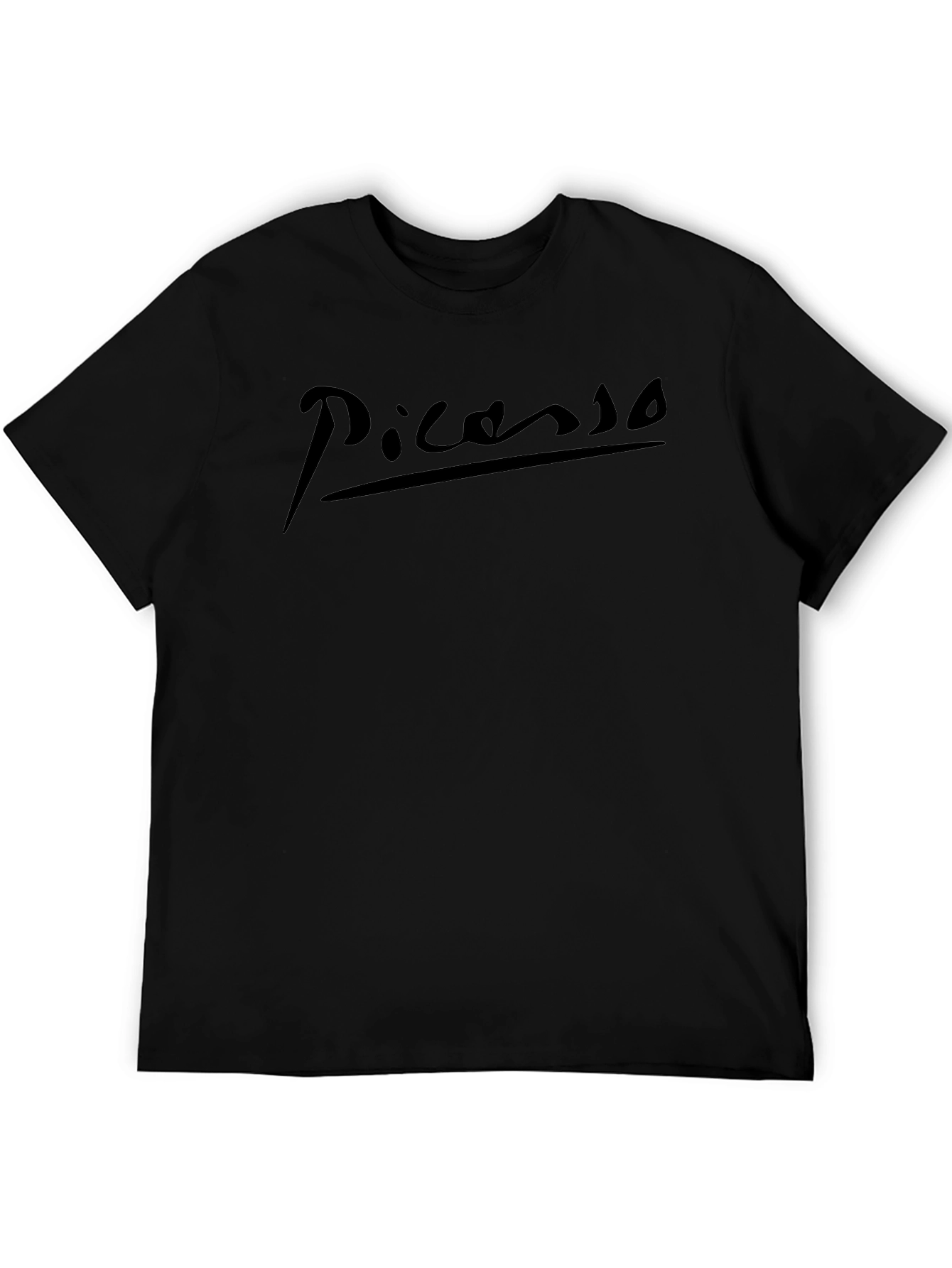 Picasso Signature Black T-Shirt - Artistic Style