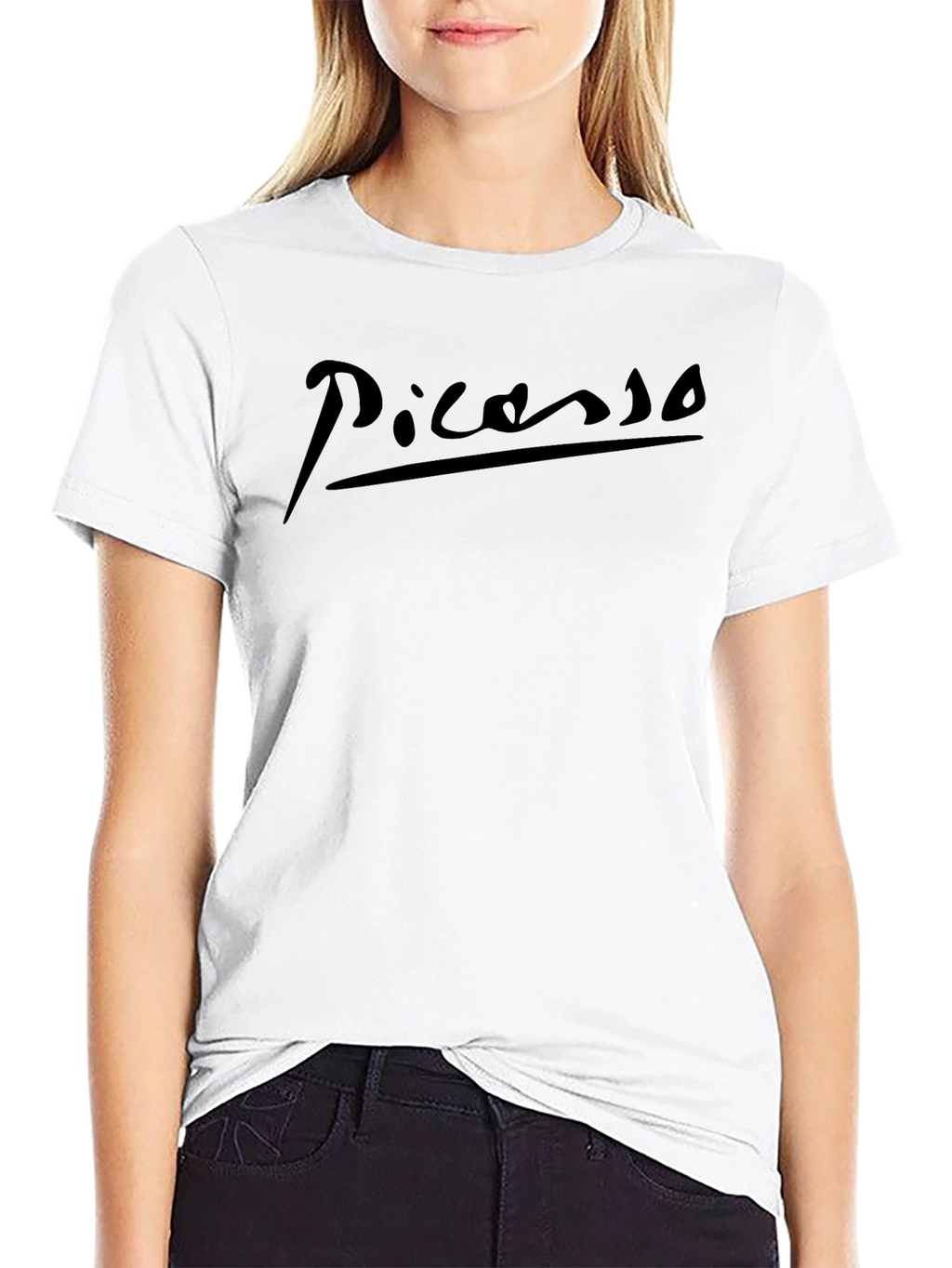 Picasso Signature Black T-Shirt - Artistic Style