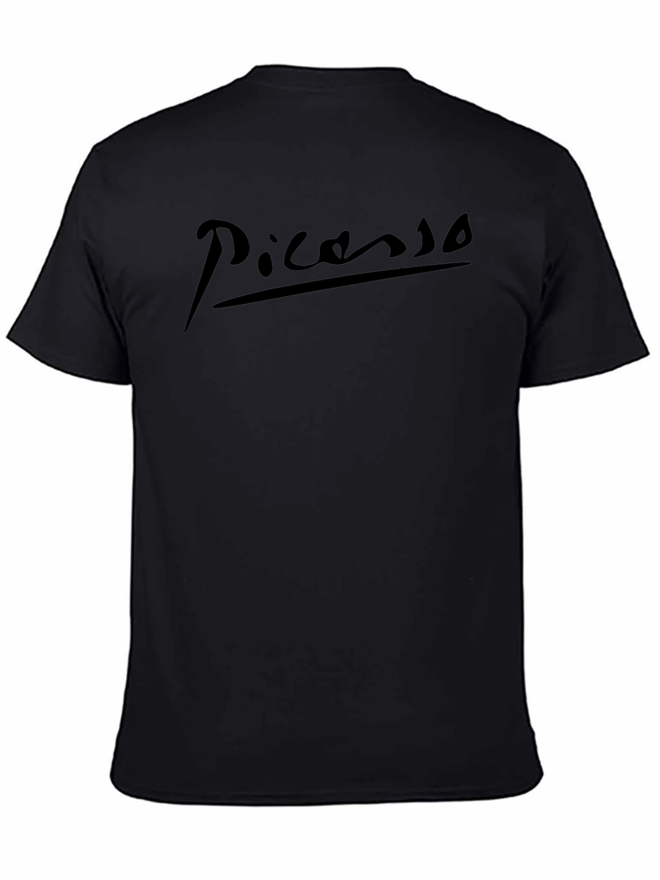 Picasso Signature Black T-Shirt - Artistic Style