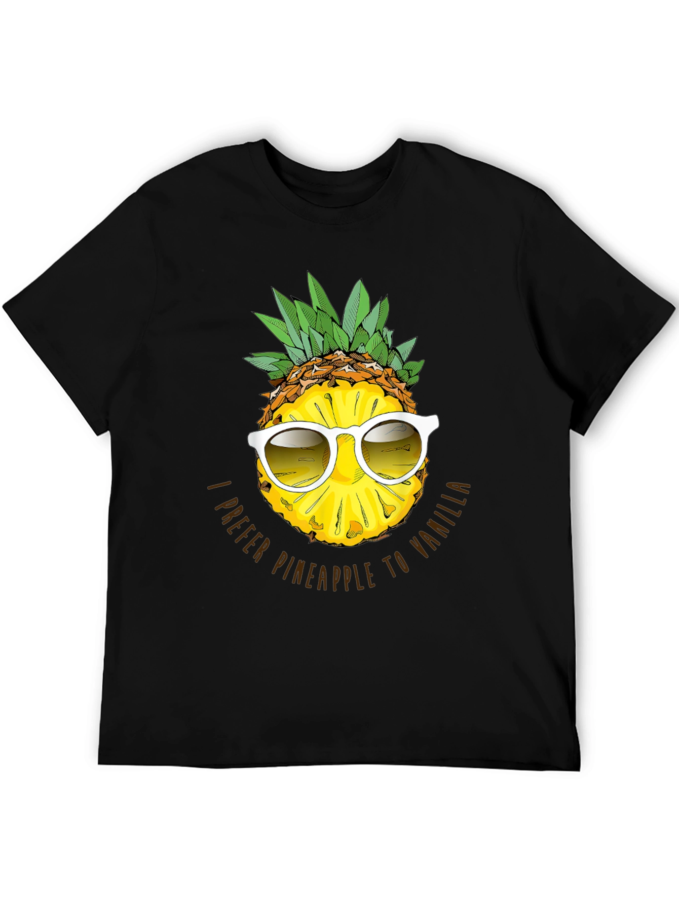 Pineapple Sunglasses Graphic Tee - I Prefer Pineapple to Vanilla