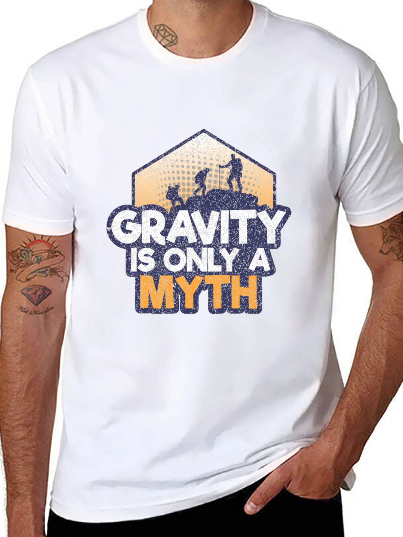 Gravity is Only a Myth Hiking T-Shirt