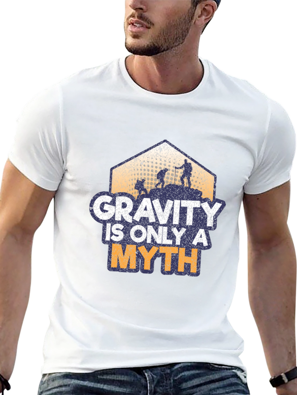Gravity is Only a Myth Hiking T-Shirt