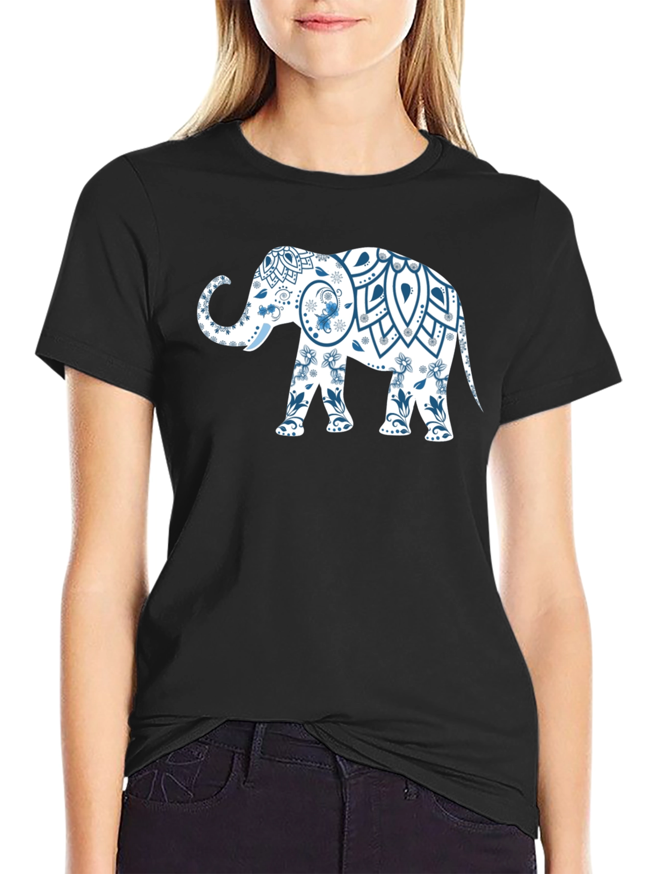 Elephant Mandala Graphic Tee - Stylish Mens T-Shirt