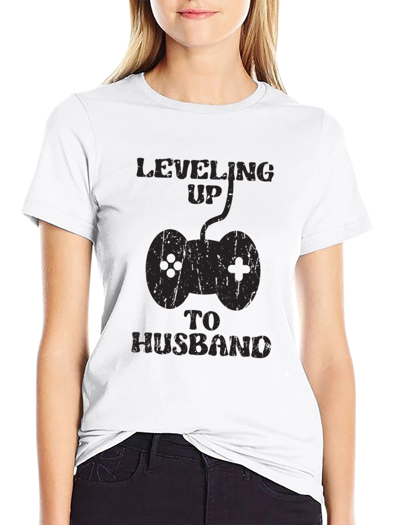 Leveling Up To Husband Gamer Graphic Tee