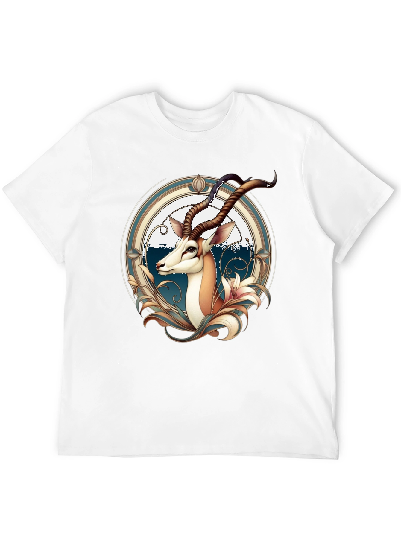 Springbok Graphic Print Black T-Shirt