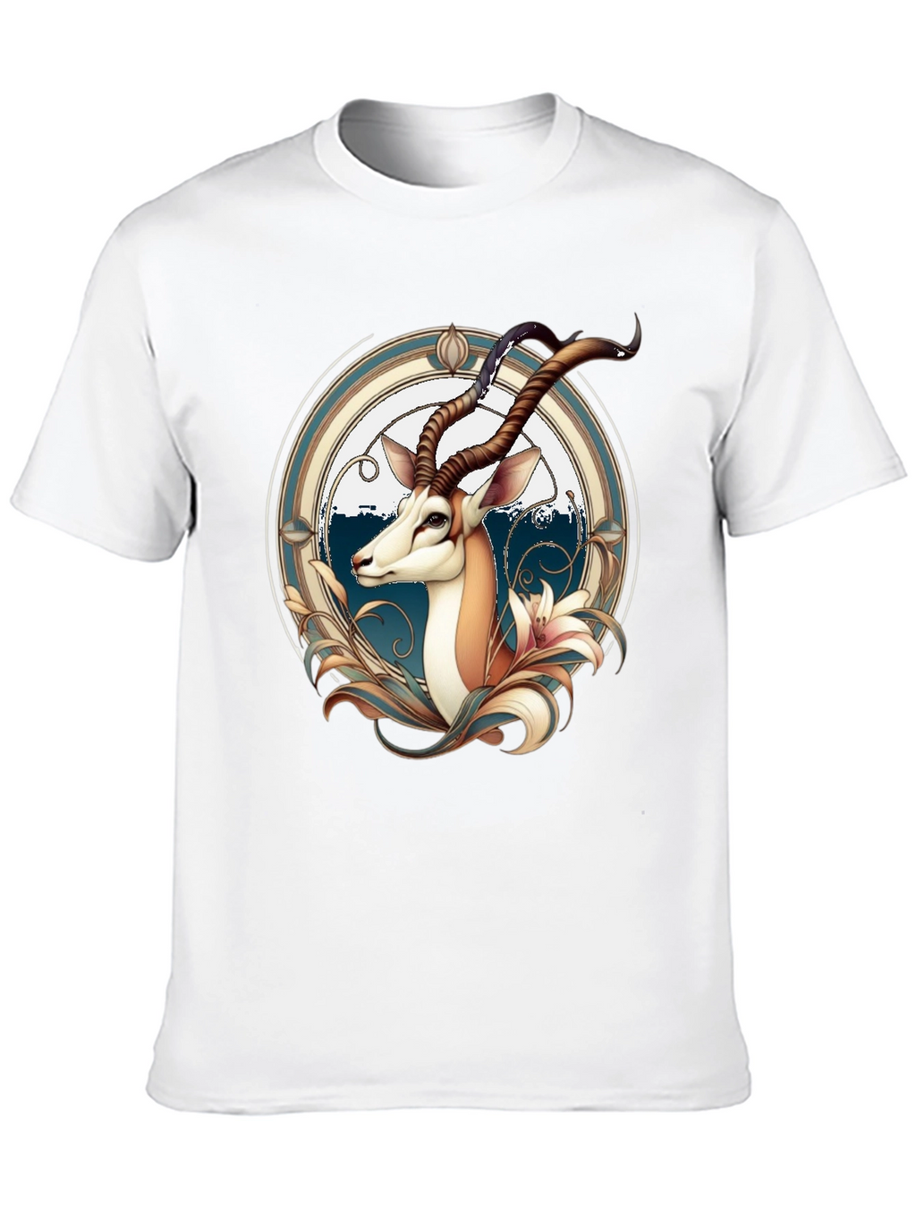 Springbok Graphic Print Black T-Shirt