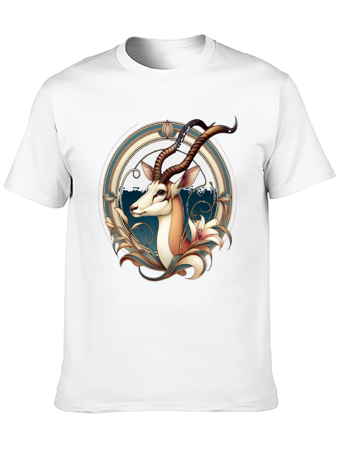 Springbok Graphic Print Black T-Shirt