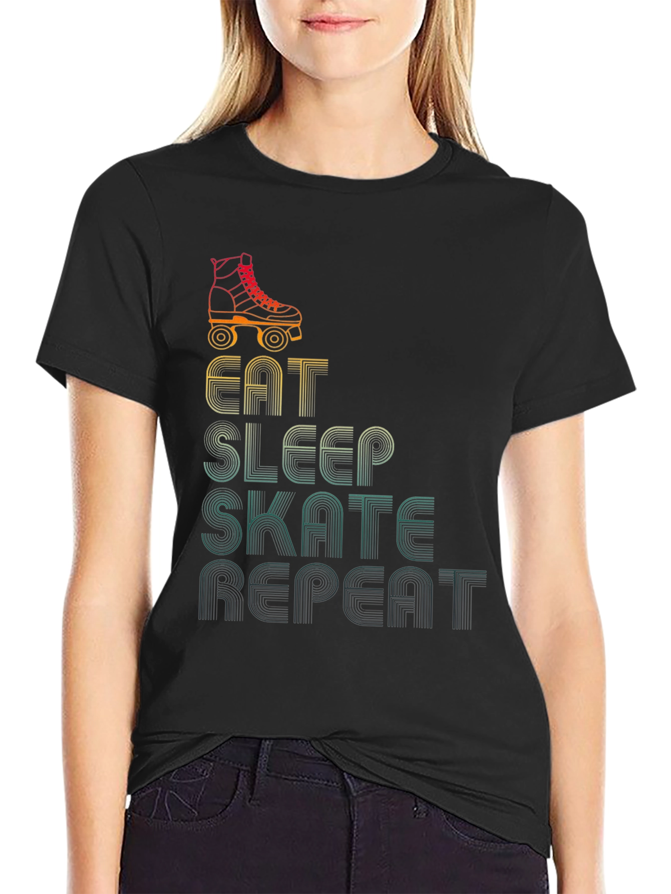Eat Sleep Skate Repeat Graphic T-Shirt