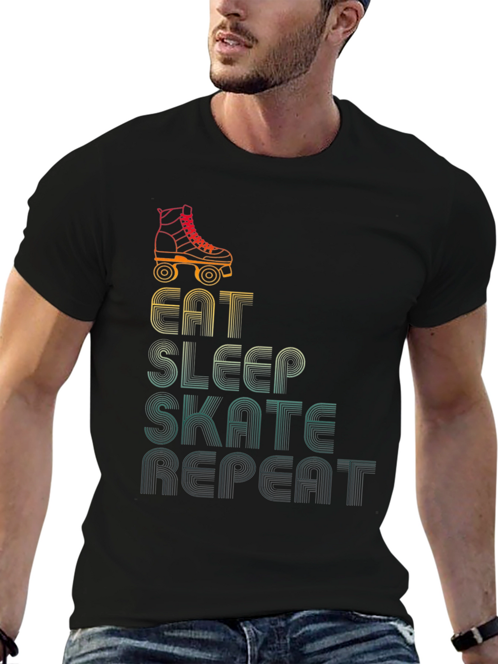 Eat Sleep Skate Repeat Graphic T-Shirt